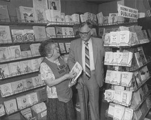 Lois and Douglas Pollard in the section containing many of the HBS Publications