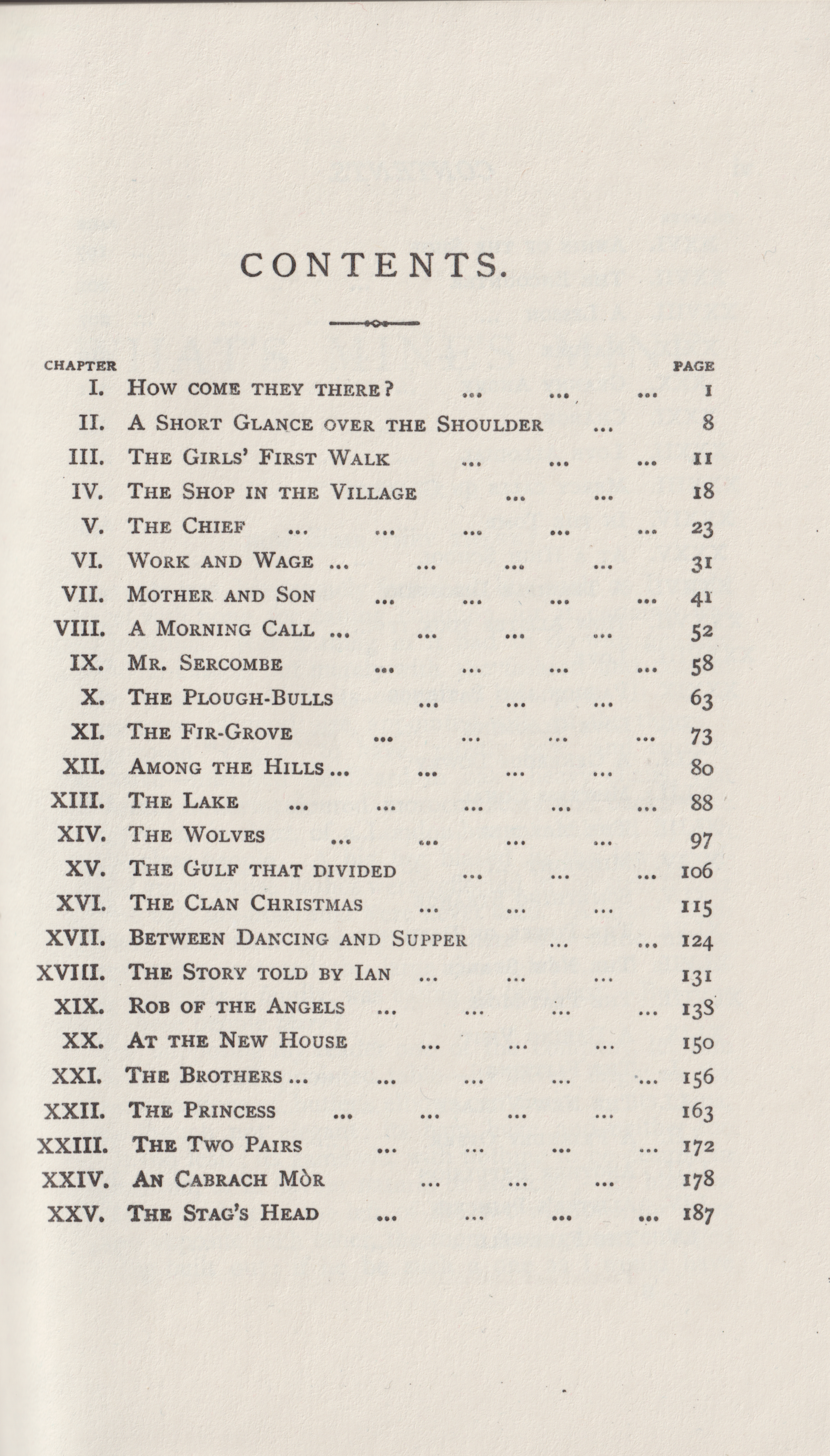 Page 1 Table of Contents